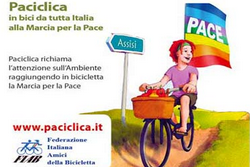 alla marcia della pace in bicicletta