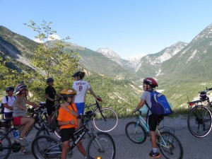 in bici sulla frana del Toc