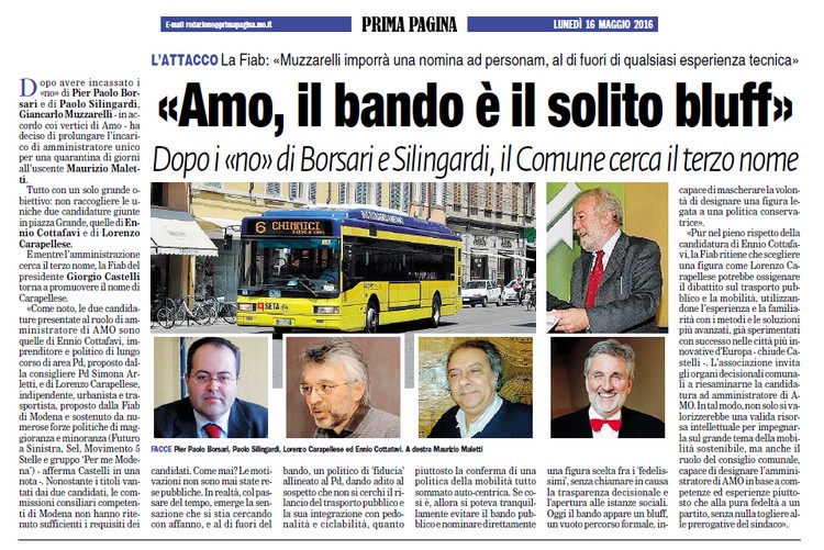 articolo prima Pagina 16 maggio 2016